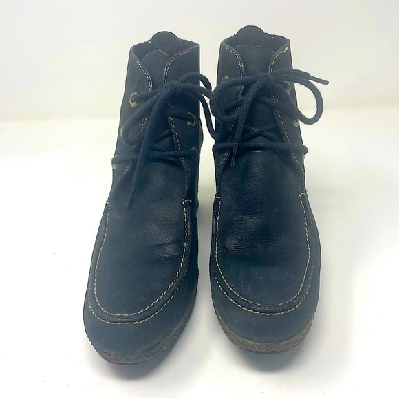 Timberland Monogram Wallaby Boots – Leather/Suede, Moc Crepe Wedge, size 6 - Picture 2 of 10